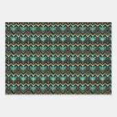 Elegantes Art Deco Fliesenmuster Geschenkpapier Set (Vorderseite 2)