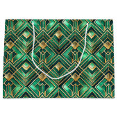 Elegantes Art Deco Fliesenmuster Große Geschenktüte (Vorderseite)