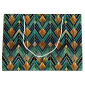 Elegantes Art Deco-Fliesenmuster  Große Geschenktüte (Vorderseite)