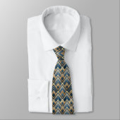 Elegantes Art Deco-Fliesenmuster  Krawatte (Gebunden)