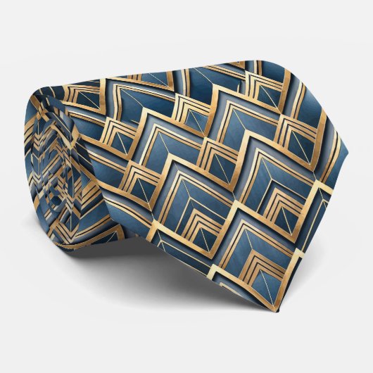 Elegantes Art Deco-Fliesenmuster  Krawatte (Gerollt)