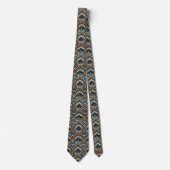 Elegantes Art Deco-Fliesenmuster Krawatte (Vorderseite)