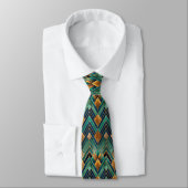 Elegantes Art Deco Fliesenmuster Krawatte (Gebunden)