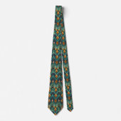 Elegantes Art Deco Fliesenmuster Krawatte (Vorderseite)