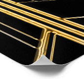 Elegantes Art Deco Gatsby Unplugged Wedding Poster (Ecke)