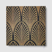 Elegantes Art Deco Gatsby Wedding Gästebuch (Rückseite)