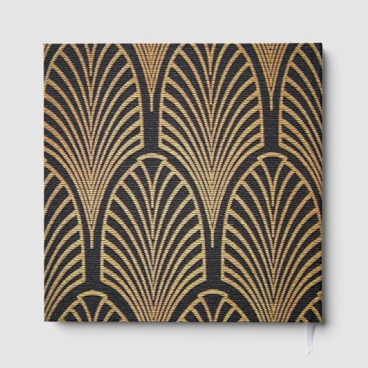 Elegantes Art Deco Gatsby Wedding Gästebuch (Rückseite)