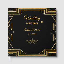 Elegantes Art Deco Gatsby Wedding Gästebuch
