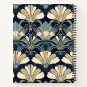 Elegantes Art Deco Gemustertes SpiralNotebook Notizblock (Rückseite)