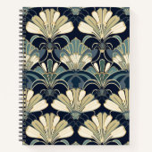 Elegantes Art Deco Gemustertes SpiralNotebook Notizblock (Vorderseite)