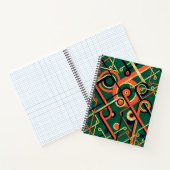 Elegantes Art Deco Geometric Spiral Notebook Notizblock (Innenseite)