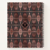 Elegantes Art Déco in Kupfer Farbe und Schwarz - L Notizblock (Rückseite)