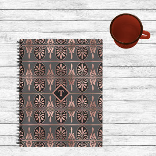 Elegantes Art Déco in Kupfer und Schwarz - Graph P Notizblock