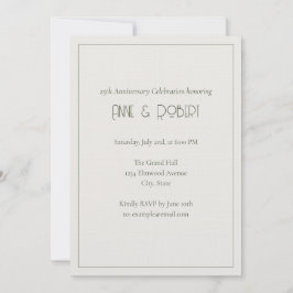 Elegantes Art Deco Jubiläum Einladung