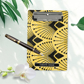 Elegantes Art Deco Mini Klemmbrett