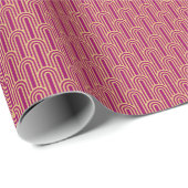 Elegantes Art Deco Muster Bögen Rosa Gold Chic Geschenkpapier (Rolleneckpunkt)