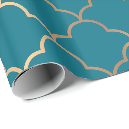 Elegantes Art-Déco-Muster. Geschenkpapier (Rolleneckpunkt)