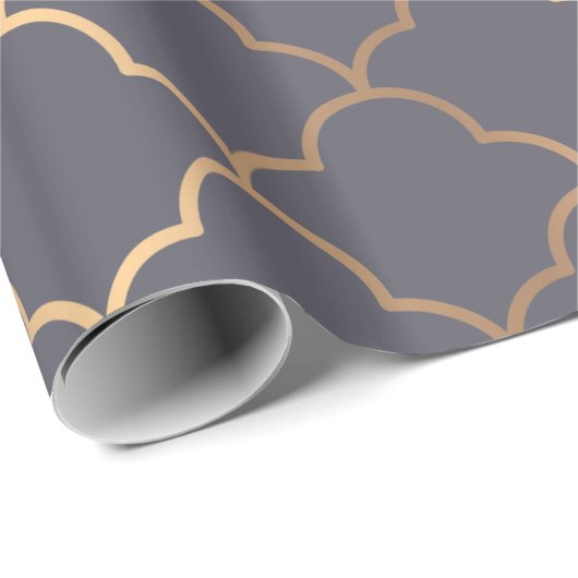 Elegantes Art-Déco-Muster. Geschenkpapier (Rolleneckpunkt)