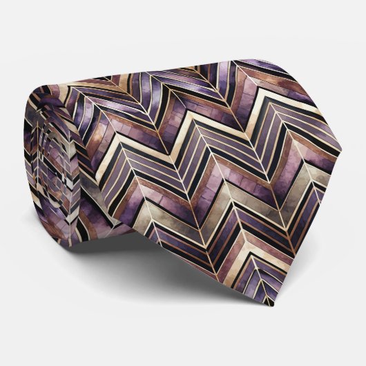 Elegantes Art Deco-Muster mit Fliesen Krawatte (Gerollt)