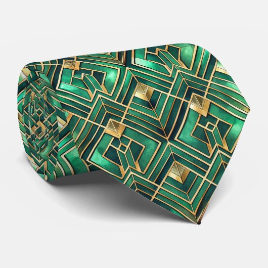 Elegantes Art Deco-Muster mit Fliesen Krawatte (Gerollt)