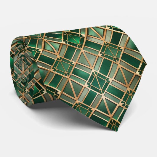 Elegantes Art Deco-Muster mit Fliesen Krawatte (Gerollt)