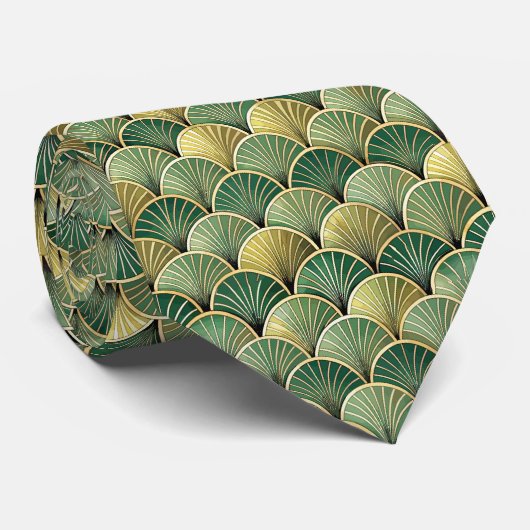 Elegantes Art Deco-Muster mit Fliesen Krawatte (Gerollt)