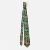 Elegantes Art Deco-Muster mit Fliesen Krawatte (Rückseite)