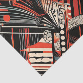 Elegantes Art Déco Muster Seidenpapier (Ausschnitt)