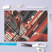 Elegantes Art Déco Muster Seidenpapier (Handwerk)