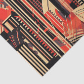 Elegantes Art Déco Muster Seidenpapier (Ausschnitt)