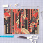 Elegantes Art Déco Muster Seidenpapier (Handwerk)