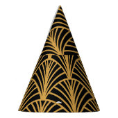 Elegantes Art Déco, nahtloses goldenes Dekor. Partyhütchen (Links)
