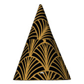 Elegantes Art Déco, nahtloses goldenes Dekor. Partyhütchen (Rechts)