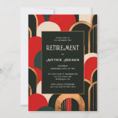 Elegantes Art Deco Rentierungs Party oder Abendess Einladung (Vorderseite)