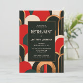 Elegantes Art Deco Rentierungs Party oder Abendess Einladung (Stehend Vorderseite)