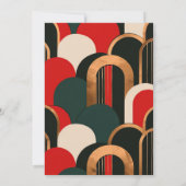 Elegantes Art Deco Rentierungs Party oder Abendess Einladung (Rückseite)