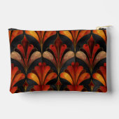 Elegantes Art Deco Schwarzes Gold Zubehörtasche (Rückseite)