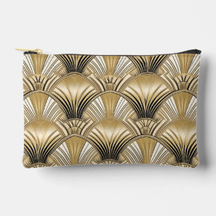 Elegantes Art Deco Schwarzes Muster Zubehörtasche