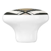 Elegantes Art Deco Ventilator Design Keramikknauf (Seitenansicht)