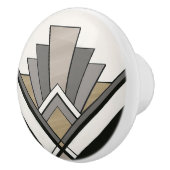 Elegantes Art Deco Ventilator Design Keramikknauf (Rechts)