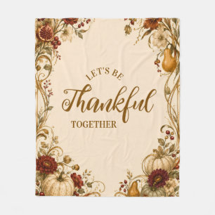 Elegantes Art Nouveau Thanksgiving-Dinner Fleecedecke