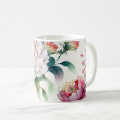 Elegantes, asiatisches Blumenmuster Kaffeetasse (VorderseiteRechts)