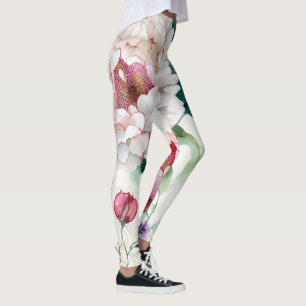 Elegantes, asiatisches Blumenmuster Leggings