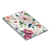 Elegantes, asiatisches Blumenmuster Notizblock (Rechte Seite)