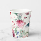 Elegantes, asiatisches Blumenmuster Pappbecher (Rechts)