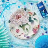 Elegantes, asiatisches Blumenmuster Pappteller (Party)