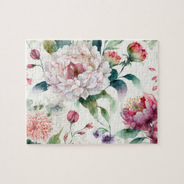 Elegantes, asiatisches Blumenmuster Puzzle