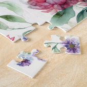 Elegantes, asiatisches Blumenmuster Puzzle (Seite)