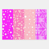 Elegantes ästhetisches Blumenrosa Geschenk Geschenkpapier Set (Vorderseite 3)