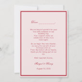 Elegantes ästhetisches Rotes Hochzeitssemble-Foto Dankeskarte (Vorderseite)